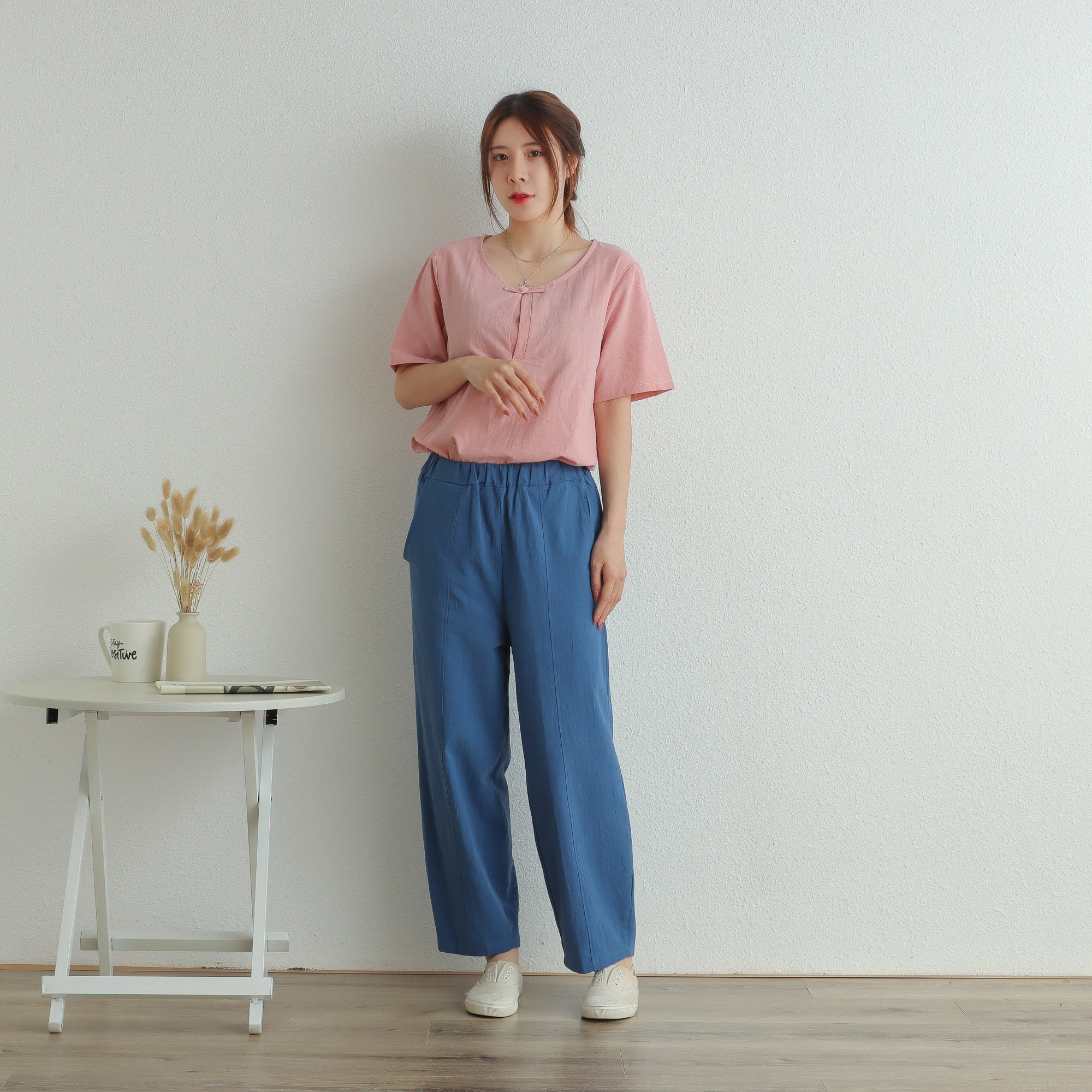 Winter/Fall Heavier Cotton Pant Loose Wide Warm Pants , I can make All Pants out of thick cloth